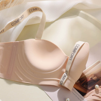 Amazon Cross-Border Peach Heart Half-Cup Small Bust Push-Up Bra Without Underwire for Women, Side Breast Reduction and Anti-Sagging Bra - image 4