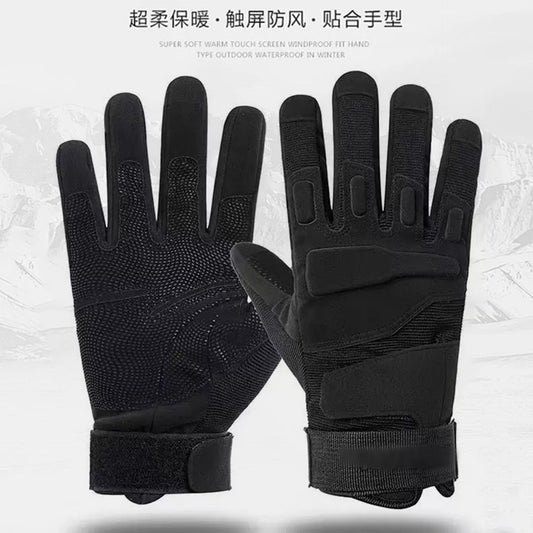 Tactical Gloves Full-Finger Outdoor Sports Mountaineering Protective Fitness Touch Screen Anti-Slip Wear-Resistant Combat Training Cycling Gloves - image 1
