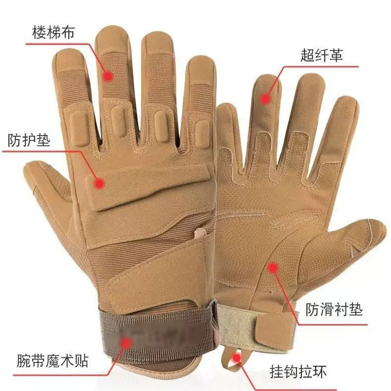 Tactical Gloves Full-Finger Outdoor Sports Mountaineering Protective Fitness Touch Screen Anti-Slip Wear-Resistant Combat Training Cycling Gloves - image 3