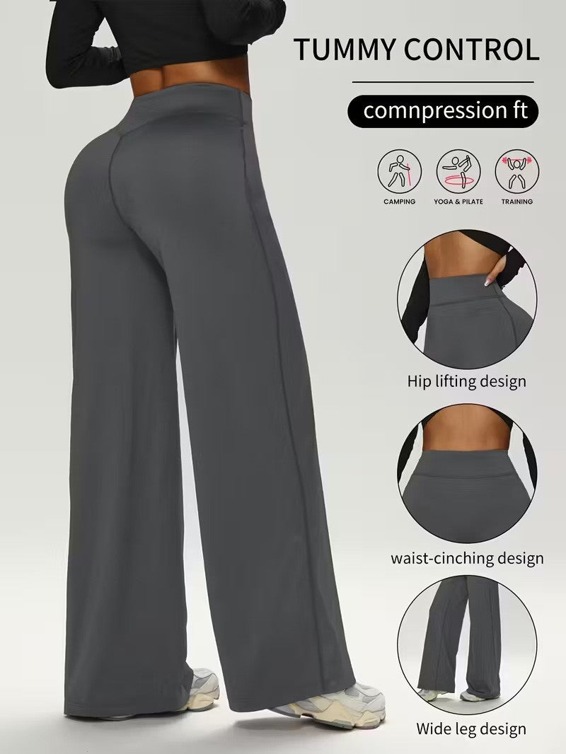 Supports Multi-Color Wholesale, Starting from 1 Piece, Cross-Border European and American New Popular Straight-Leg, Butt-Lifting, Slim-Fit, Slimming Fitness Pants - image 5