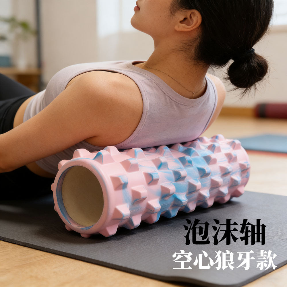 Wholesale Custom 45 Hollow Foam Roller Muscle Relaxation Massage Wolf Tooth Stick Fascia Slimming Leg Fitness Roller Yoga Column - image 1