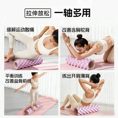 Wholesale Custom 45 Hollow Foam Roller Muscle Relaxation Massage Wolf Tooth Stick Fascia Slimming Leg Fitness Roller Yoga Column - image 2