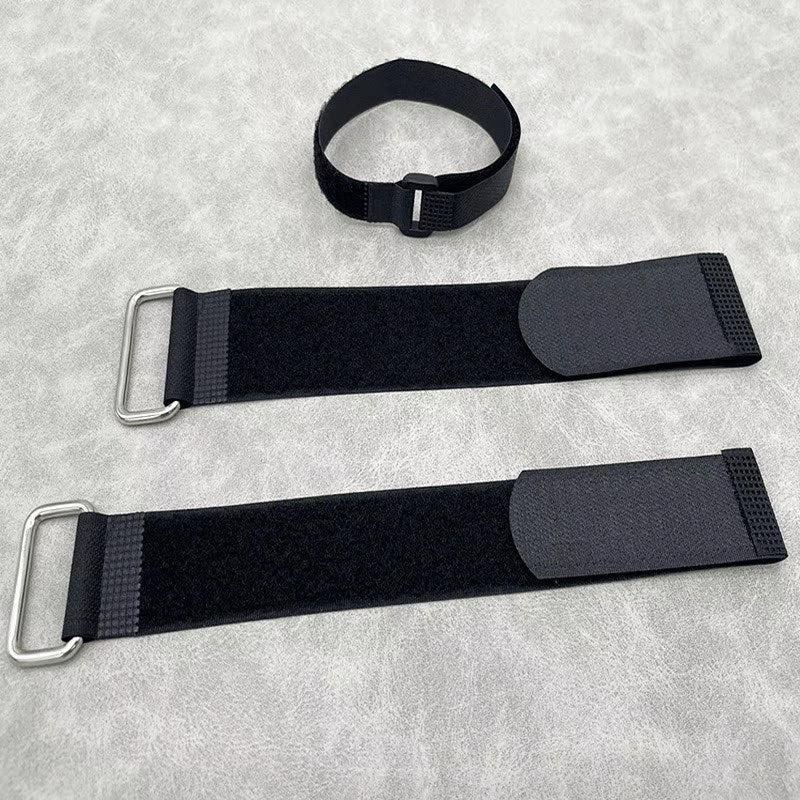 Iron Buckle Nylon Velcro Strap Hook and Loop Fastener Self-Adhesive Tape Yoga Strap Physical Line Strap Reverse Buckle Velcro Tie Strap - image 3