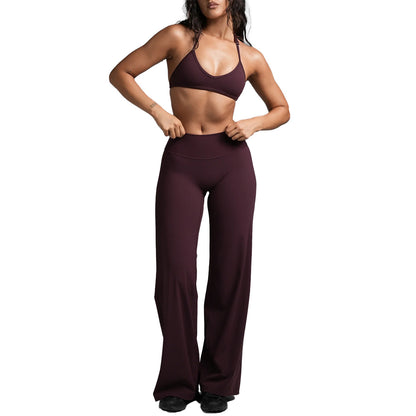 Cross-Border Summer Sports Bra Set with Halter Neck, Beautiful Back, Chest-Enhancing, Push-Up Fitness Bra, Outerwear Yoga Bra Set - image 5