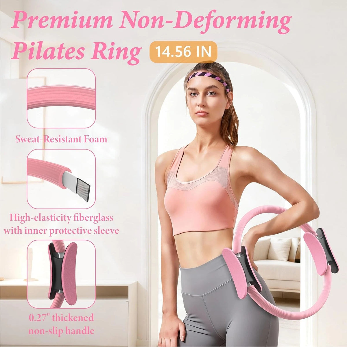 Cross-Border Yoga and Pilates 16-Piece Set Latex Resistance Rings Pilates Ring Combination Set for Women Home Use Yoga Ball - image 2