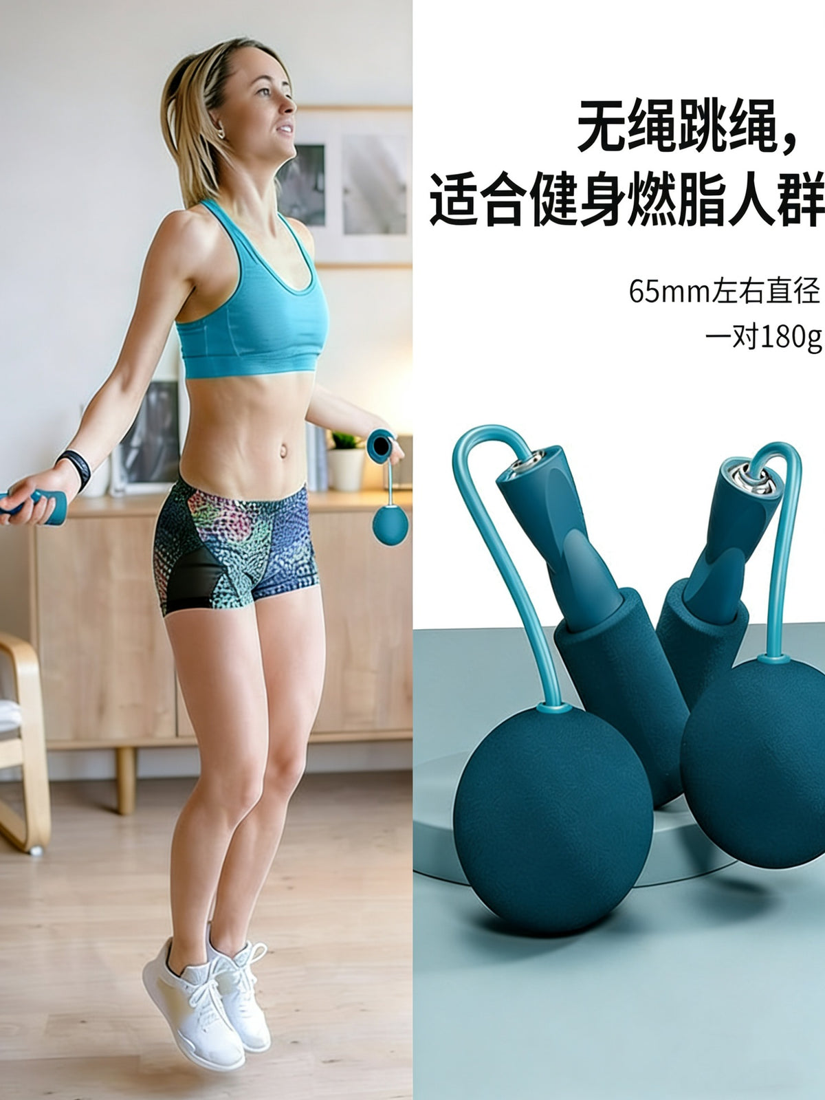 Manufacturer Source Cordless Jump Rope with Weighted Bearings, Cordless Jump Rope for Indoor Training, Fitness Equipment, Steel Wire Jump Rope Wholesale - image 1