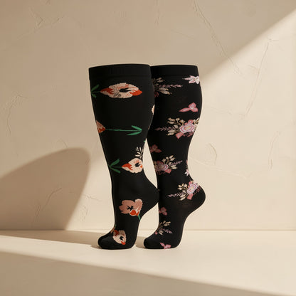 Nylon sports compression socks with a short-tube height - view 2