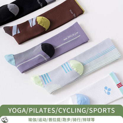 Compression Calf Socks Professional Running Sports Socks Women's Calf Compression Hiking Yoga Cycling Badminton Long Socks - image 4