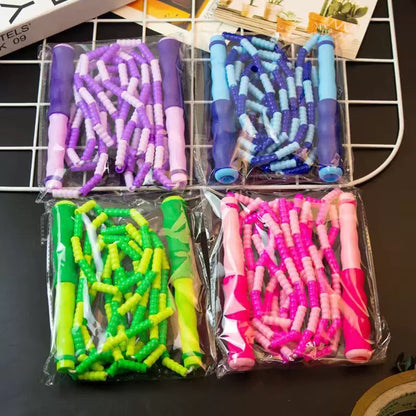 Soft Bead Bamboo Jump Rope for Primary School Students, Can Be Written On, Suitable for Children Aged 6-12, for Kindergarten and Competition Use, Wholesale - image 1