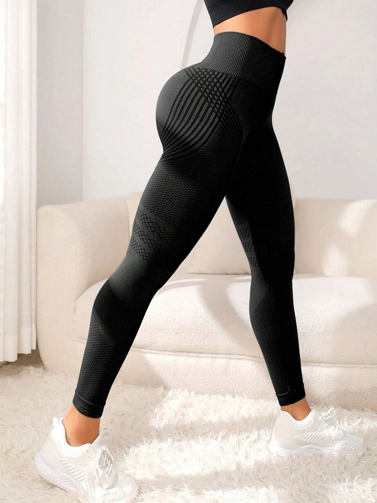 Independent Brand European and American Popular High-Waisted Tight Yoga Pants, Butt-Lifting Peach Butt Design, Moisture-Wicking, Breathable Fitness Sports Pants - image 2