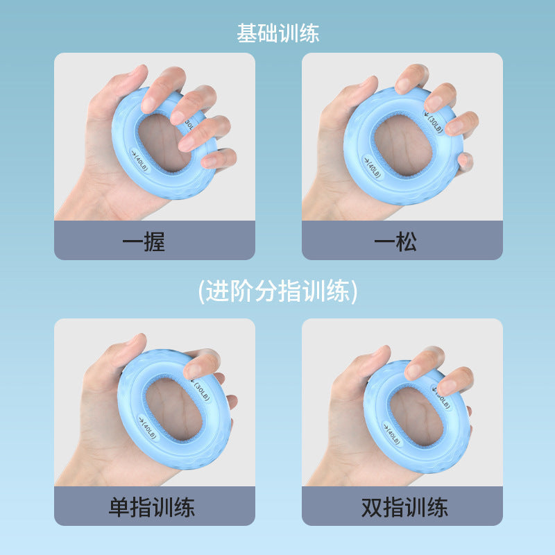 Silicone Grip Strengthener, Grip Ball, Wrist Strength, Arm Muscle Training, Five-Finger Strength Rehabilitation Exercise Equipment, Grip Ring - image 4