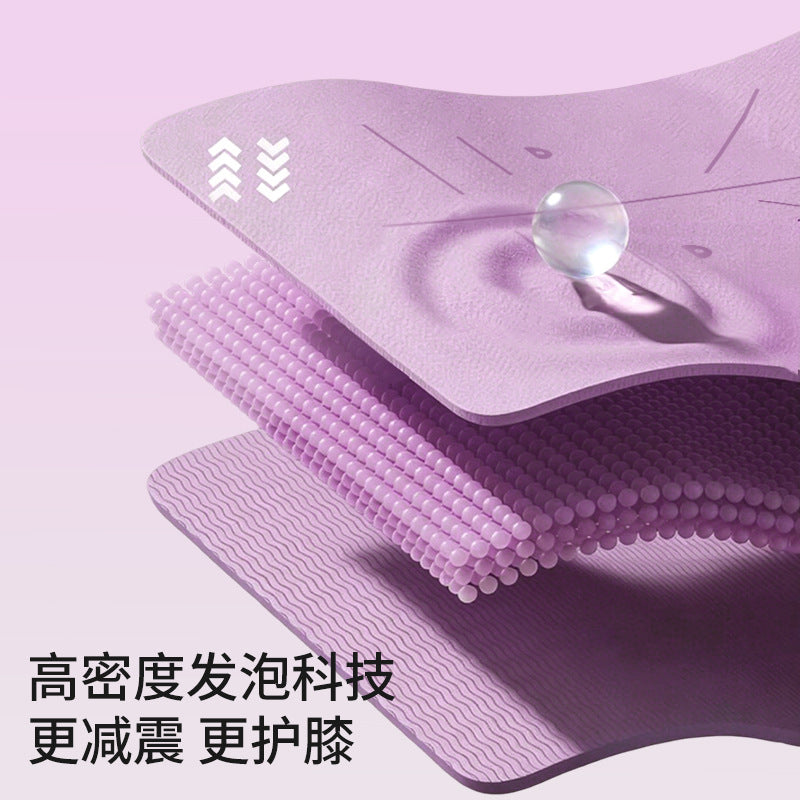 Tpe Yoga Mat Custom-Made Widened and Thickened Fitness Training Mat Cross-Border Home Sports Shock-Absorbing Non-Slip Floor Mat Wholesale - image 3