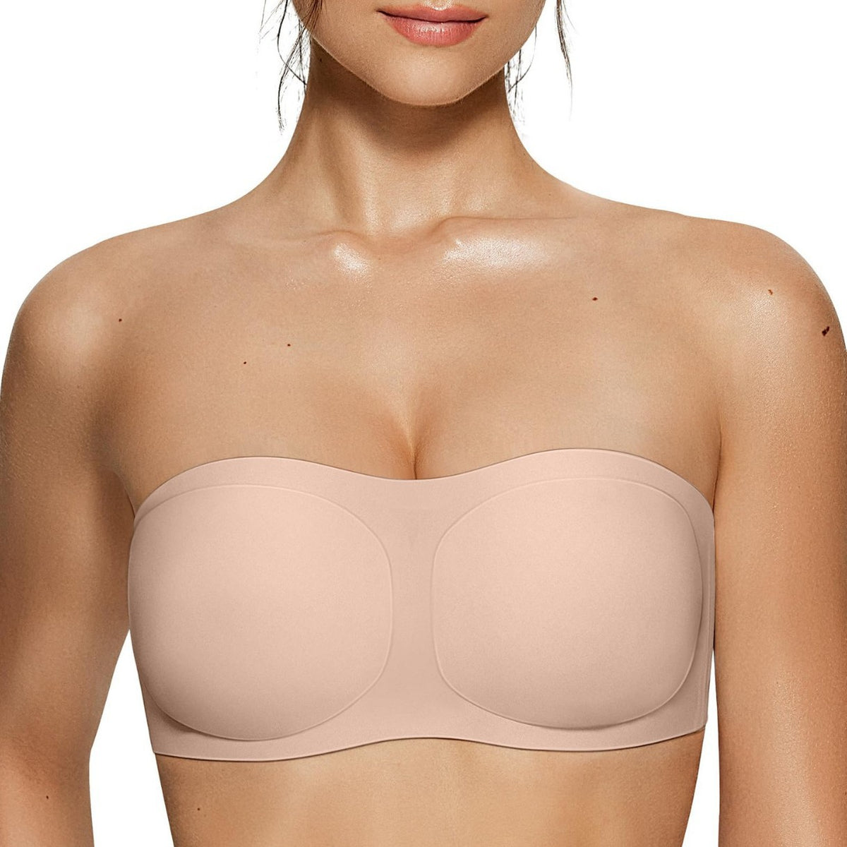 Amazon Women's Strapless Bra Jelly Push-Up Bandeau Bra Non-Slip Wireless Soft Support Cross-Border Bra - image 5