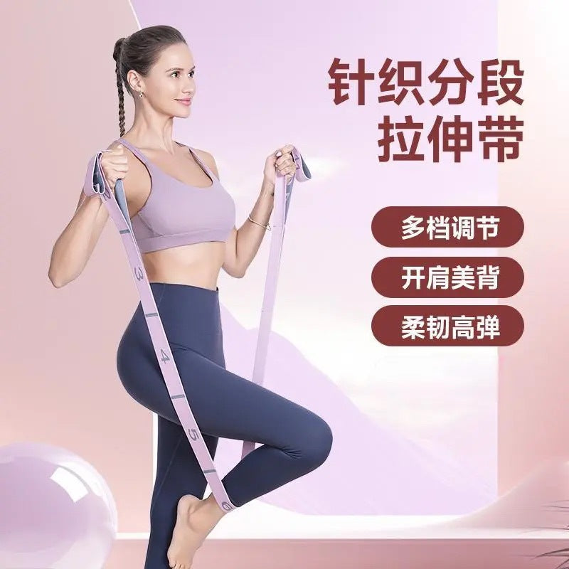 Digital Segmented Yoga Resistance Bands, Resistance Bands for Strength Training, Fitness Back Exercises, Pilates, Dance, and Body Shaping - image 1