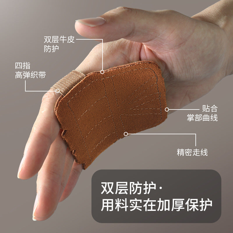 Manufacturer supplies leather fitness support straps, four-finger palm protectors, fitness protective gear, half-finger anti-slip equipment, and single-bar hand - image 3