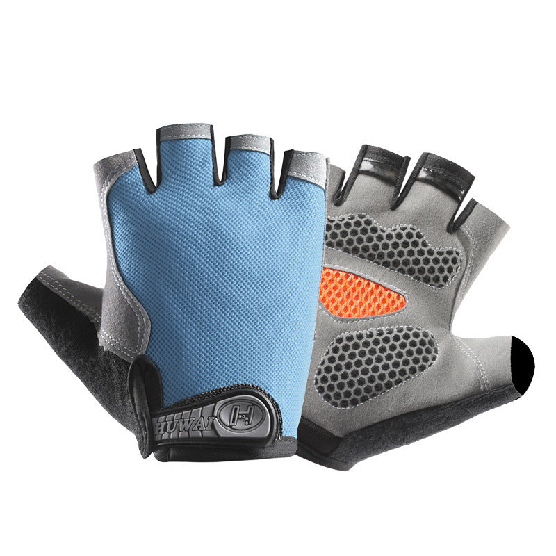 Half-finger gloves for men and women, non-slip, wear-resistant, breathable, outdoor cycling gloves, sports silicone palm pads, training fitness gloves - image 5