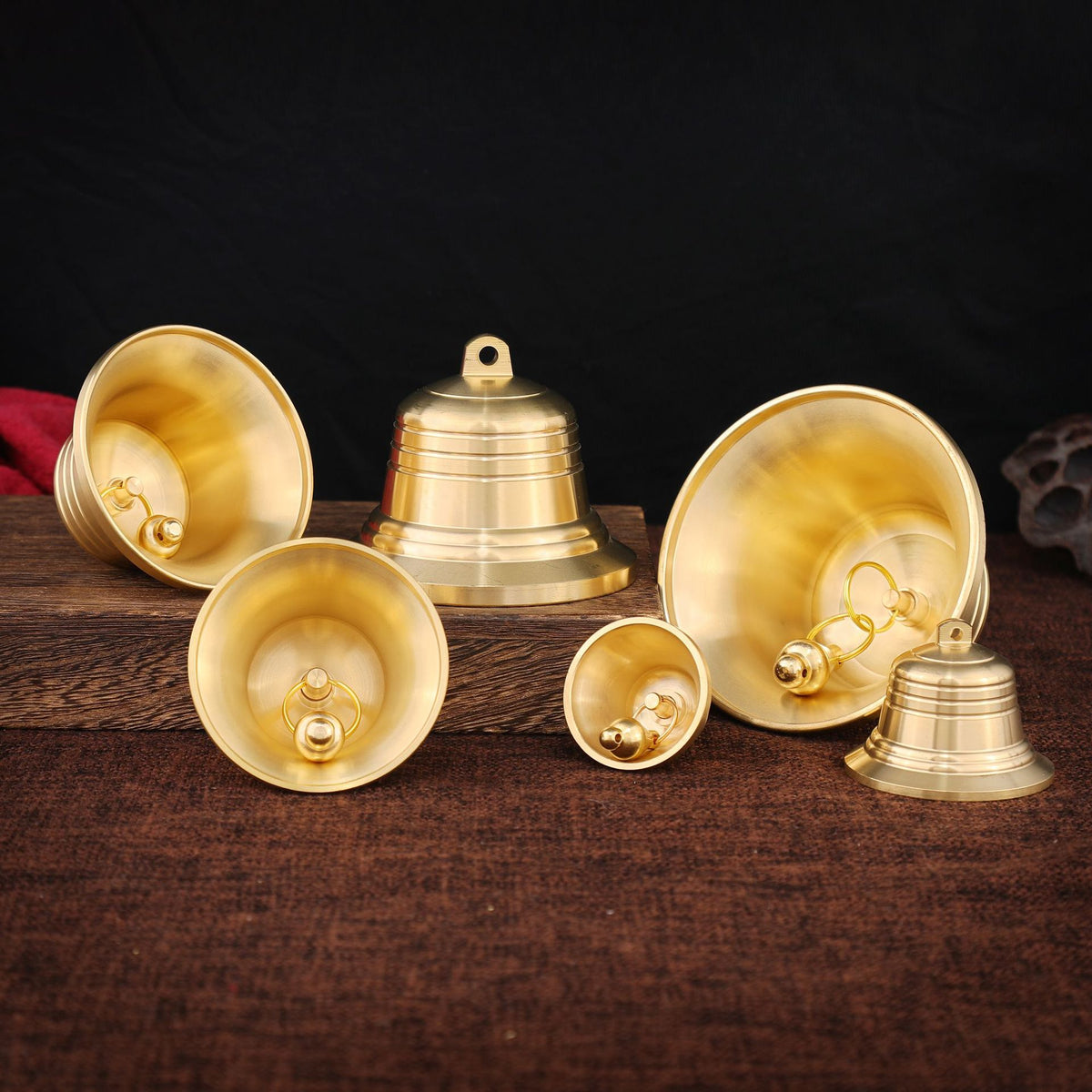 Brass bell vintage Chinese-style wind chime ornament, copper bell hanging decoration, meditation yoga decorative gift - image 2