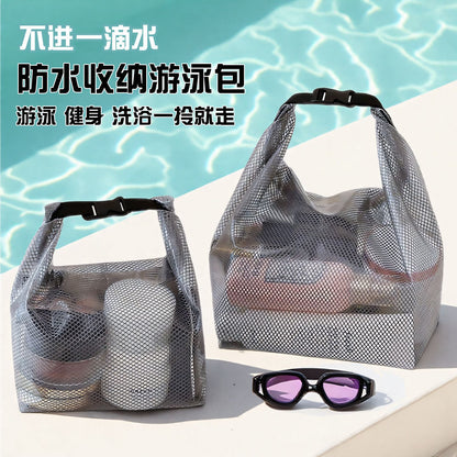 Waterproof storage bag for gym clothes, swimming, bathroom, large-capacity drawstring bag for men and women, outdoor travel toiletry bag, small size - image 1