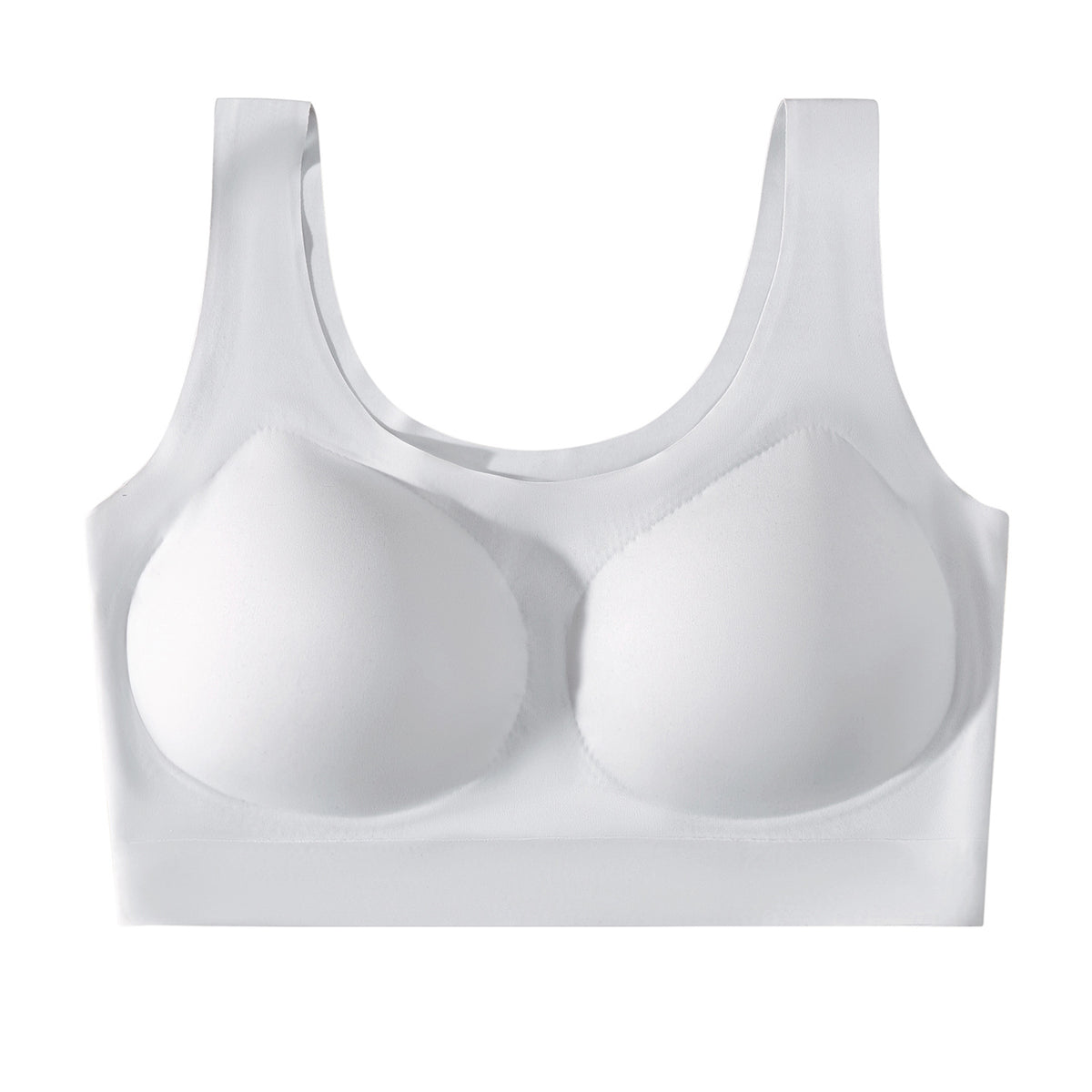 Fully fixed cup integrated jelly seamless push-up plus-size foundation liquid invisible underwear women's vest-style bra - image 5