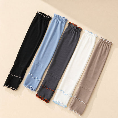 Ice silk sun protection sleeves with polyester and spandex fabric composition - view 2