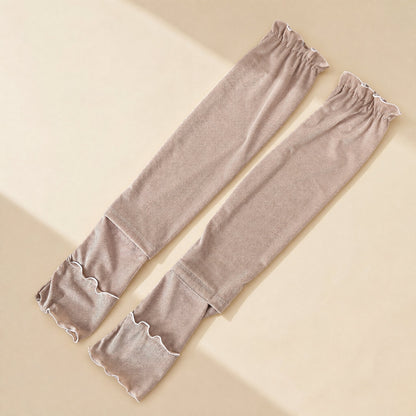 Ice silk sun protection sleeves with polyester and spandex fabric composition - view 5