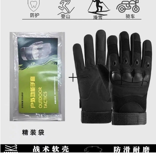 Full-Finger Soft Shell Gloves for Men, Sports Fitness Non-Slip Wear-Resistant Fighting Boxing Half-Finger Outdoor Cycling Training Gloves - image 2