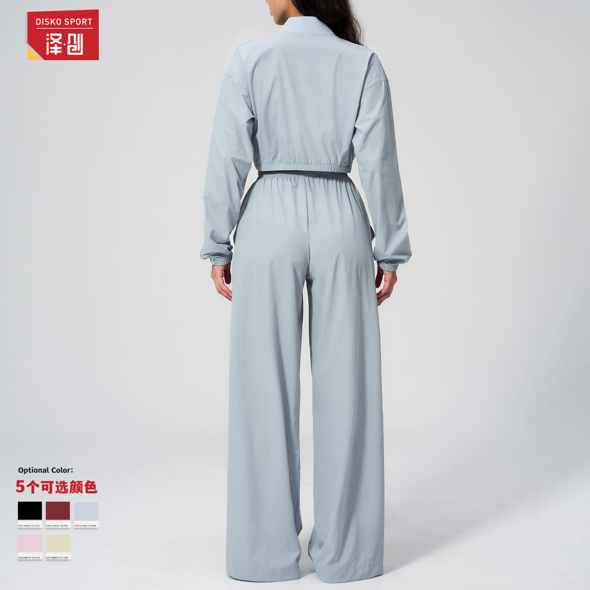 Ze Chuang Cross-Border New Yoga Outfit Set for Women, Sun-Protective Short Top, Outdoor Fitness Quick-Dry Long Pants 2549 - image 2