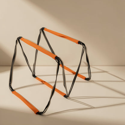 TPE agility training ladder described as a folding, rope, jump, and butterfly ladder - view 2