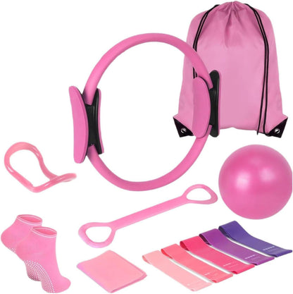 Manufacturer's Cross-Border Body Shaping Pilates Set, Shoulder Opening and Back Beautifying Stretching Resistance Band, Pilates Ball, Home Fitness Equipment - image 5