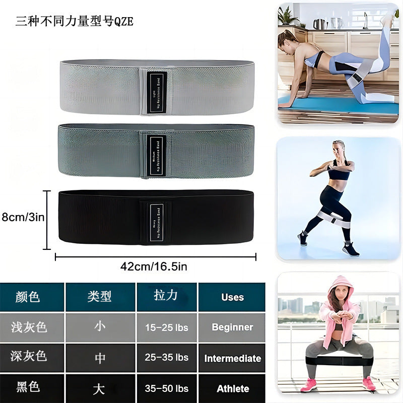 Hip Band Yoga Resistance Band Squat Booty Circle Non-Slip Fitness Butt Lift Hip Band Loop Resistance Band Elastic - image 2