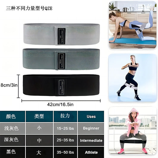 Hip Band Yoga Resistance Band Squat Booty Circle Non-Slip Fitness Butt Lift Hip Band Loop Resistance Band Elastic - image 2