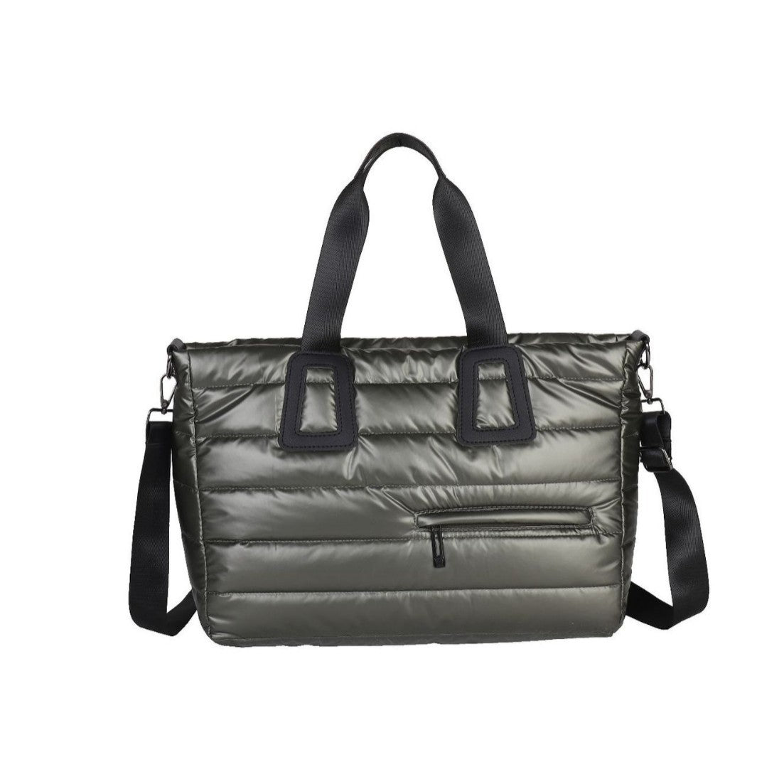 Korean-Style down Cotton Large-Capacity Tote Bag, Gym Bag, Travel Bag, Shoulder Crossbody Handbag, Lightweight Commuter Bag - image 5