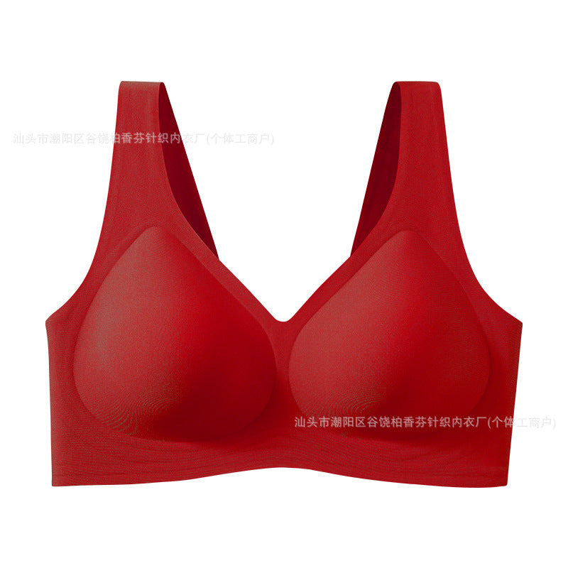 Cross-Border Amazon Plus-Size Seamless Underwear for Women, Wire-Free Comfortable Push-Up Bra, Full Cup Bra for Plus-Size Women, Thin Cup - image 5