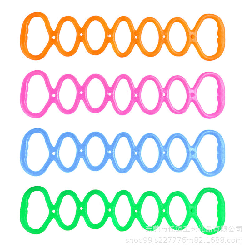 Cross-border silicone seven-hole resistance rope, elastic loop rope for yoga, fitness, back exercises, chest expansion, jelly sports resistance band - image 4