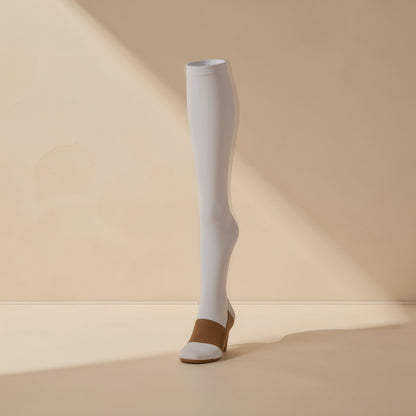 Solid-color cotton sports compression calf socks