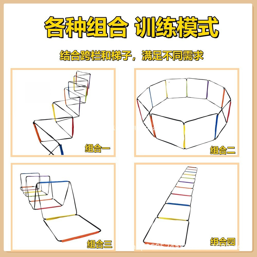 Multifunctional Colorful Butterfly Agility Ladder Folding Jump Ladder Children's Football Basketball Physical Fitness Pace Training Equipment Ladder - image 3