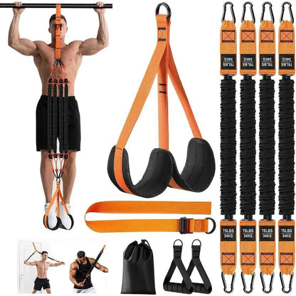 Pull-Up Assist Belt Fitness Exercise Horizontal Bar Auxiliary Belt Adjustable Weight Fitness Resistance Rope Elastic Band - image 5