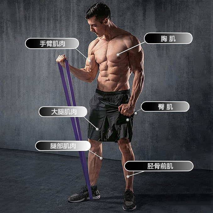 Cross-Border Tpe Resistance Band Fitness Pull Rope Fitness Elastic Band Pull-Up Assist Squat 2080 Resistance Circle - image 3