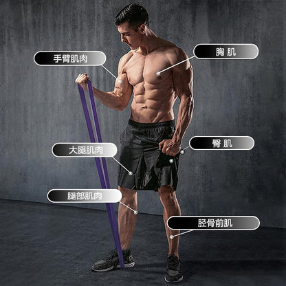 Cross-Border Tpe Resistance Band Fitness Pull Rope Fitness Elastic Band Pull-Up Assist Squat 2080 Resistance Circle - image 3
