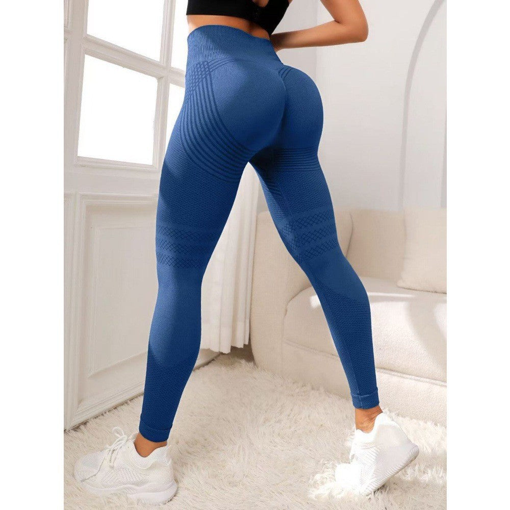 Cross-border seamless high-waisted butt-lifting yoga pants for women, elastic quick-dry tights for outdoor sports, running, cycling, and fitness - image 3