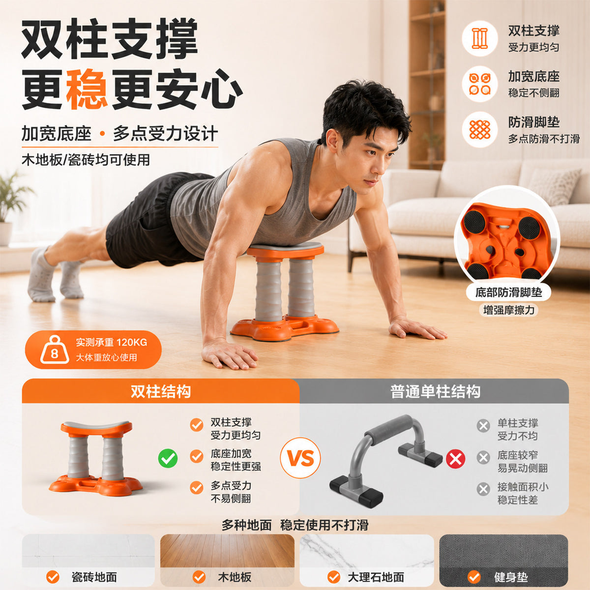 Cross-Border New Model Push-Up Support Stand, Push-Up Auxiliary Training Equipment, Training Aid Push-Up Support Frame Wholesale - image 2