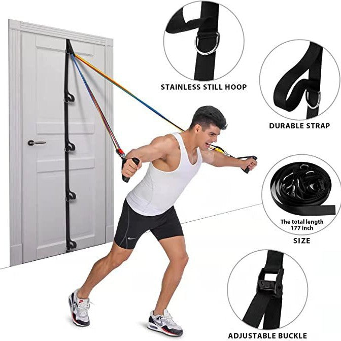 Wholesale 5m Cross-Border Suspension Training Strap Multi-Point Anchor Accessories Door Buckle Portable Multifunctional Fitness Door Anchor Strap - image 5