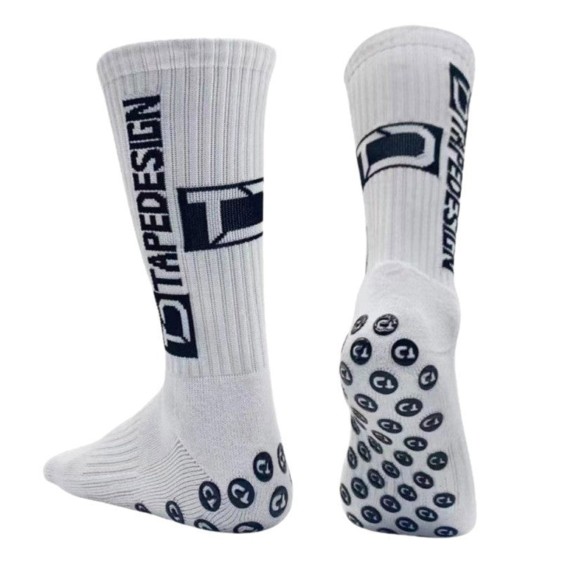 Temu's Best-Selling Dotted Grip Sports Socks for Men, Tc Professional Thickened Towel Bottom, Sweat-Absorbent, Anti-Odor, Dotted Grip Non-Slip Football Socks - image 2