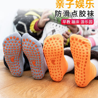 Manufacturer Wholesale Trampoline Socks with Adhesive Dots, Children's Non-Slip Socks, Floor Sock Covers, Children's Playground Early Education Adult Yoga Socks - image 2
