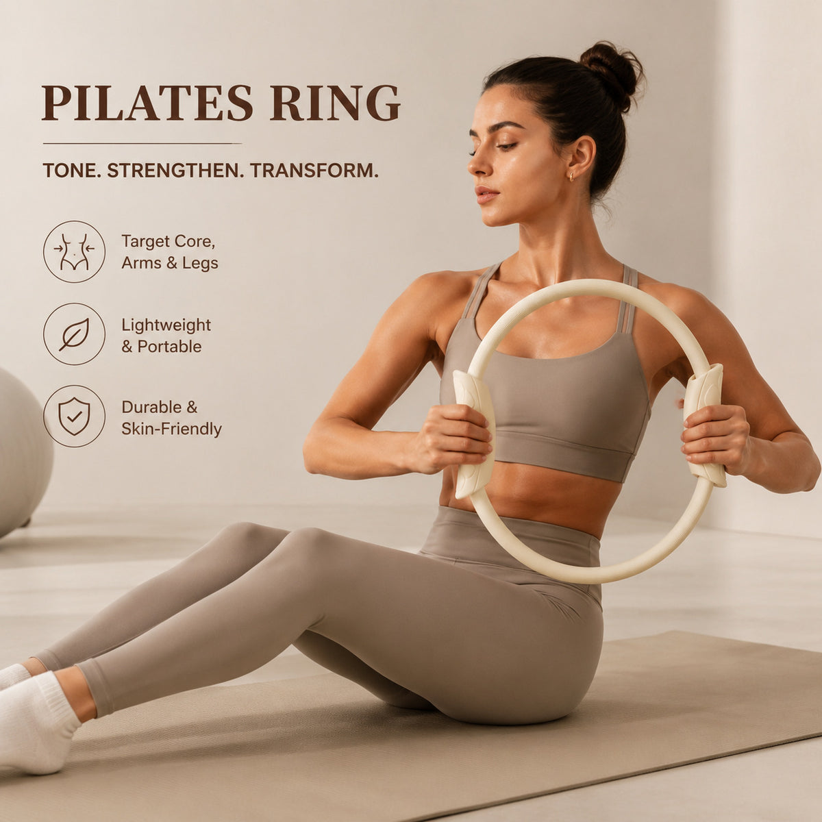 Cross-Border Pilates Yoga Resistance Training Leg Shaping Magic Circle Fitness Exercise Equipment Resistance Ring Set - image 1