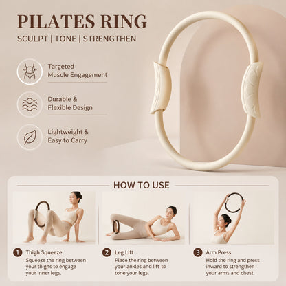 Cross-Border Pilates Yoga Resistance Training Leg Shaping Magic Circle Fitness Exercise Equipment Resistance Ring Set - image 2