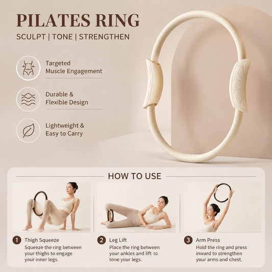 Cross-Border Pilates Yoga Resistance Training Leg Shaping Magic Circle Fitness Exercise Equipment Resistance Ring Set - image 2