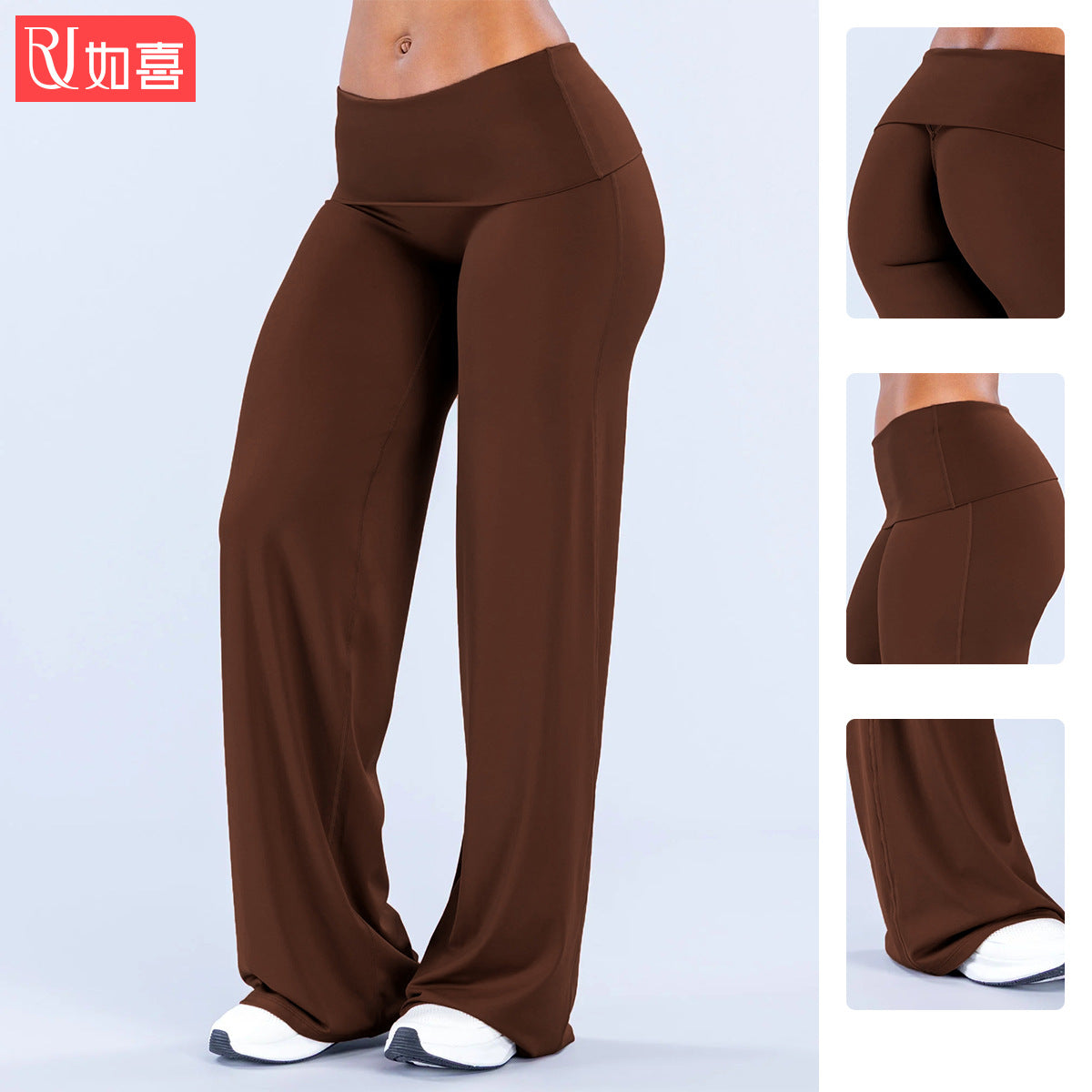 Dfyne Autumn and Winter New Style Cuffed Yoga Wide-Leg Pants Loose Sports Pants Outdoor Casual Sports Fitness Pants - image 3