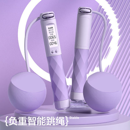 New Adult Electronic Counting Jump Rope, Smart Weighted Steel Wire Rope, Student Sports Equipment, Big Ball Jump Rope - image 1