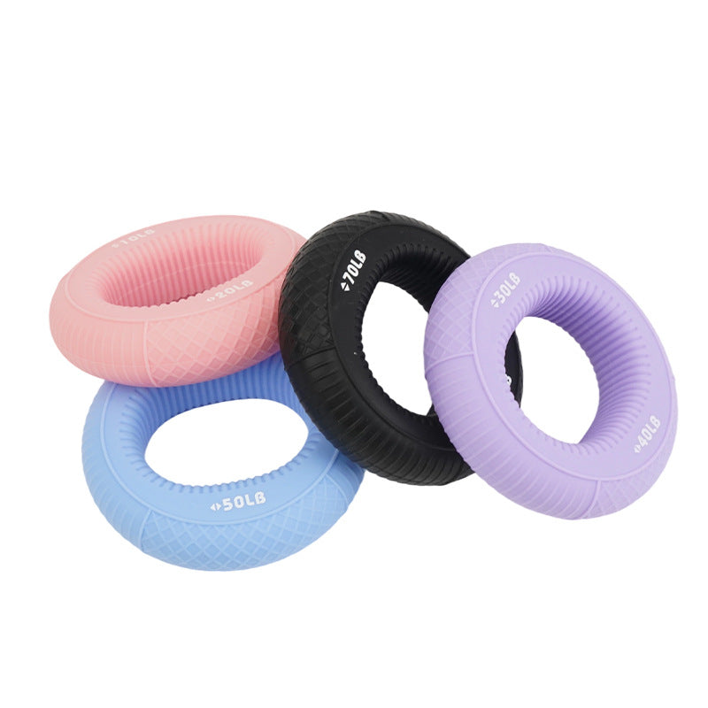 Silicone grip ring for men and women, professional hand strength and finger power training equipment, grip ball with hanging strap and printed logo - image 5